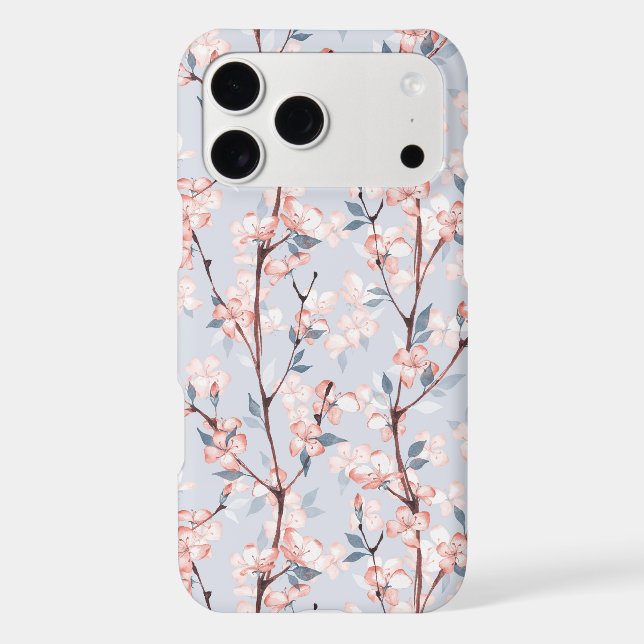 Pattern with delicate spring sakura flowers (Back)