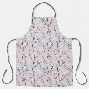 Pattern with delicate spring sakura flowers apron