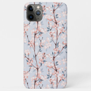 Pattern with delicate spring sakura flowers iPhone 11 pro max case