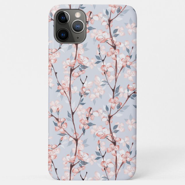Pattern with delicate spring sakura flowers Case-Mate iPhone case (Back)
