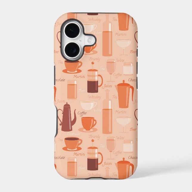 Pattern with drinks and text (Back)