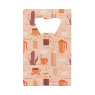 Pattern with drinks and text