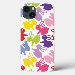 pattern with Easter rabbits iPhone 13 Case