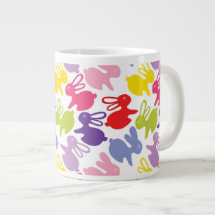 pattern with Easter rabbits Large Coffee Mug