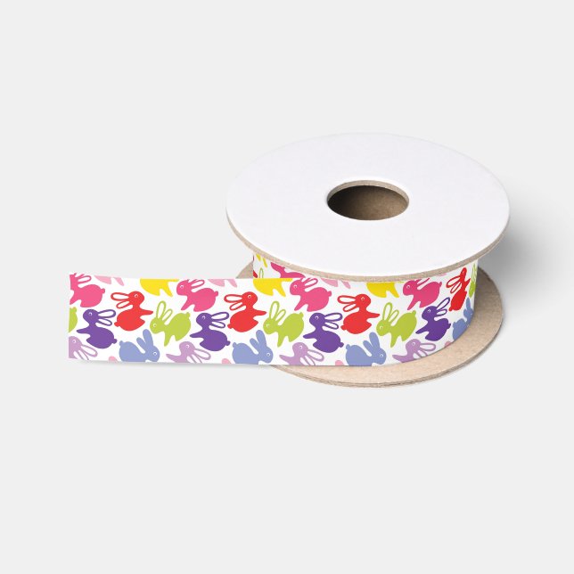 pattern with Easter rabbits Satin Ribbon (Spool)