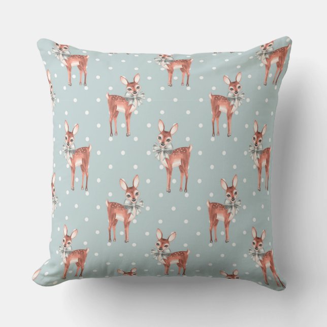 Pattern with fawns cushion (Front)