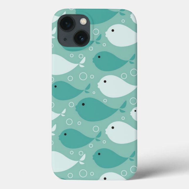 pattern with fish 2 Case-Mate iPhone case (Back)