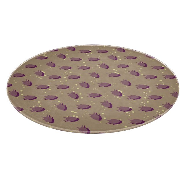 pattern with fish 2 cutting board (Corner)