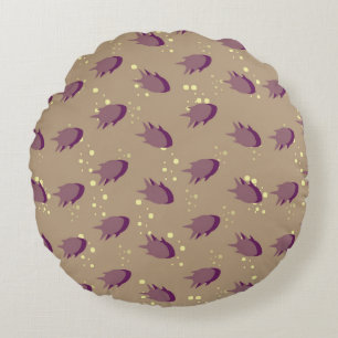 pattern with fish 2 round cushion