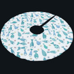Pattern With Fish And Starfish Brushed Polyester Tree Skirt<br><div class="desc">Cute pattern with fish and starfish | © and ® Bigstock® - All Rights Reserved.</div>