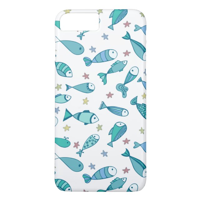 Pattern With Fish And Starfish Case-Mate iPhone Case (Back)