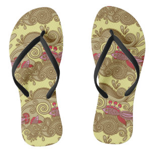 Pattern With Fish And Wave Thongs