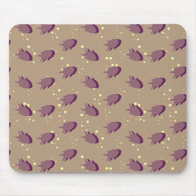 pattern with fish mouse pad (Front)