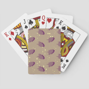 pattern with fish playing cards
