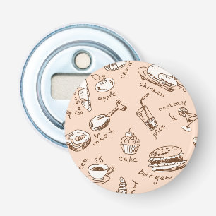 Pattern With Food Bottle Opener