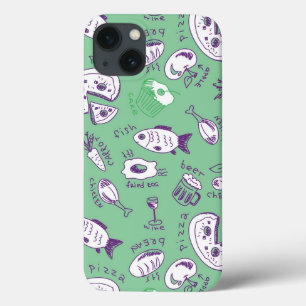 Pattern with Food iPhone 13 Case