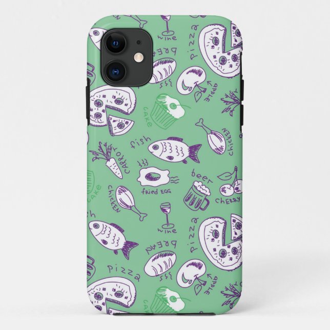 Pattern with Food Case-Mate iPhone Case (Back)