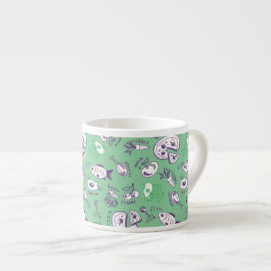 Pattern with Food Espresso Cup