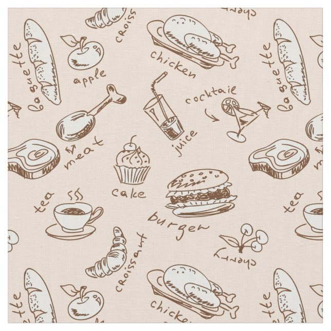 Pattern With Food Fabric (Close Up)