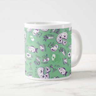 Pattern with Food Large Coffee Mug