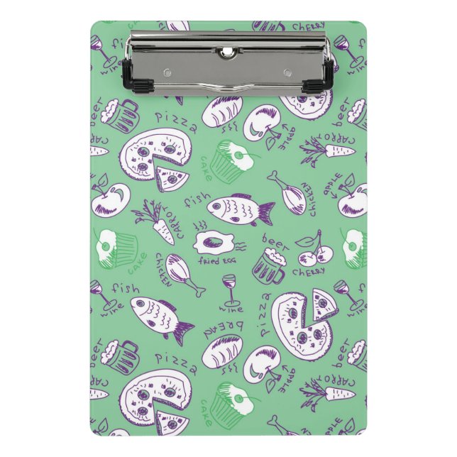 Pattern with Food Mini Clipboard (Front)