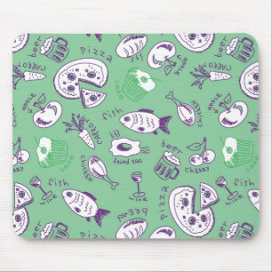 Pattern with Food Mouse Pad