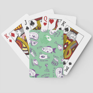 Pattern with Food Playing Cards