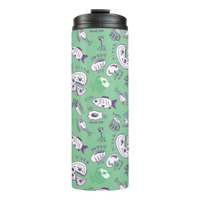 Pattern with Food Thermal Tumbler (Front)