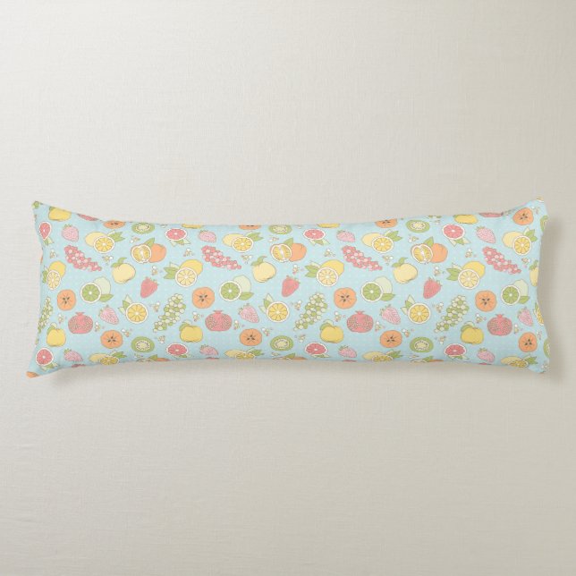 Pattern With Fruits And Berries Body Cushion (Front)