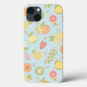 Pattern With Fruits And Berries iPhone 13 Case