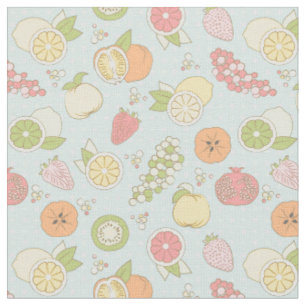 Pattern With Fruits And Berries Fabric