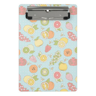 Pattern With Fruits And Berries Mini Clipboard