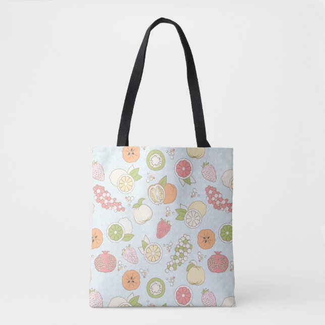 Pattern With Fruits And Berries Tote Bag (Front)
