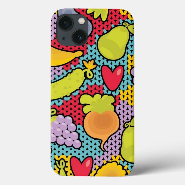 Pattern with fruits and vegetables Case-Mate iPhone case (Back)
