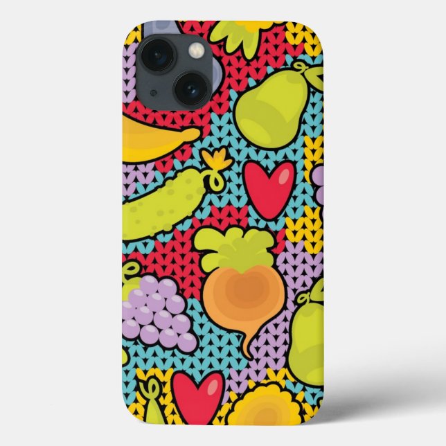 Pattern with fruits and vegetables Case-Mate iPhone case (Back)