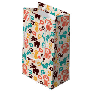 Pattern With Funny Cats And Dogs Small Gift Bag
