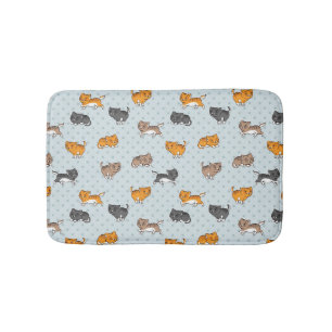 pattern with funny cats bath mat