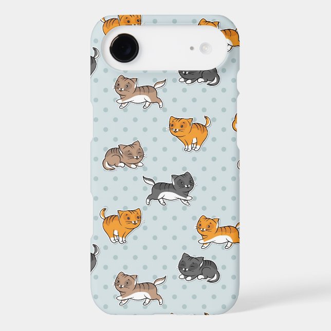 pattern with funny cats Case-Mate iPhone case (Back)