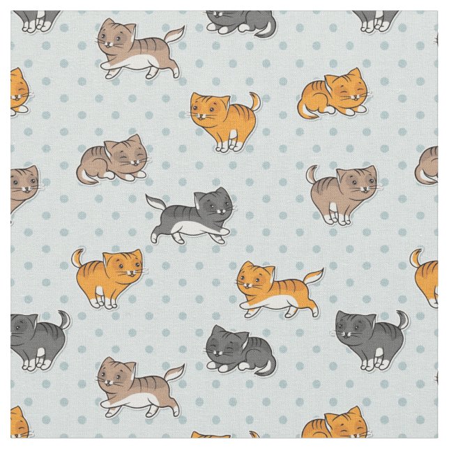 pattern with funny cats fabric (Close Up)