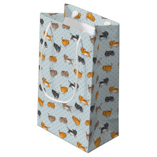 pattern with funny cats small gift bag