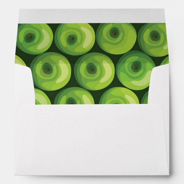 Pattern with Green Apples Envelopes (Back (Bottom))