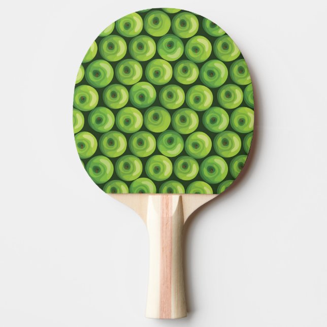 Pattern with Green Apples Ping Pong Paddle (Front)