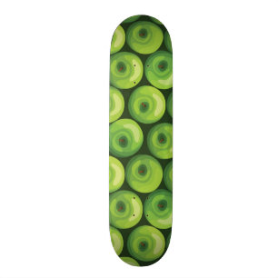 Pattern with Green Apples Skateboard