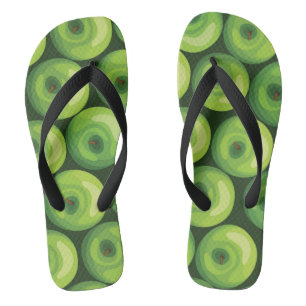 Pattern with Green Apples Thongs