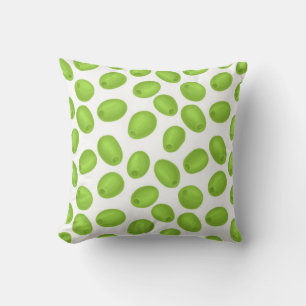 Pattern with green olives cushion