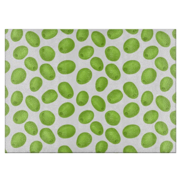 Pattern with  green olives cutting board (Front)
