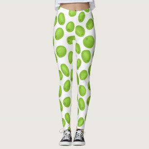 Pattern with  green olives leggings