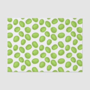 Pattern with  green olives tissue paper