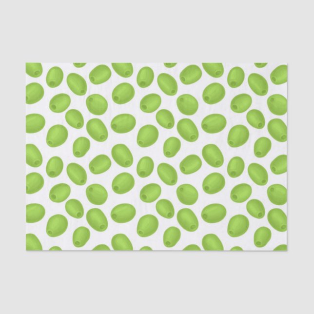 Pattern with  green olives tissue paper (Front)