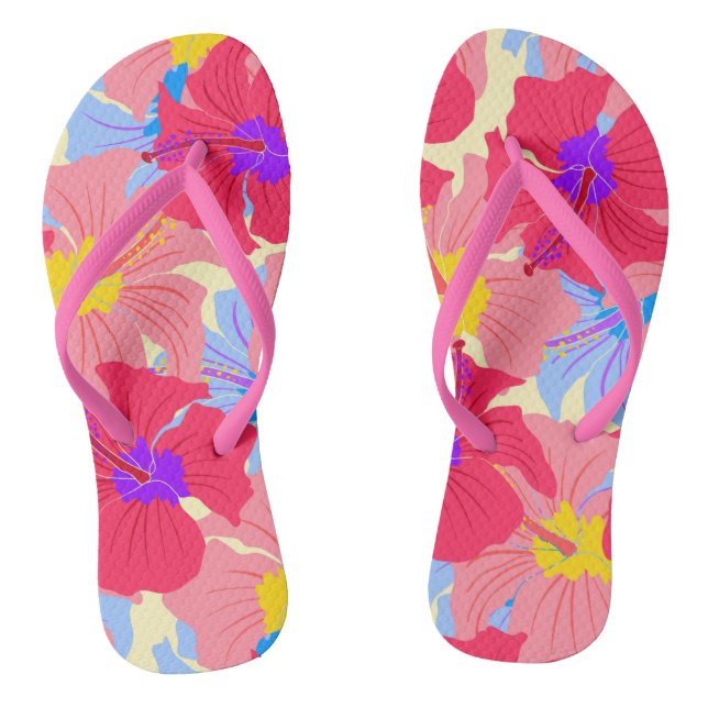 pattern with hibiscus thongs (Footbed)